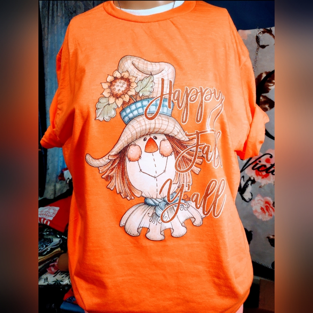 Graphic T-shirt Happy Fall Y'all